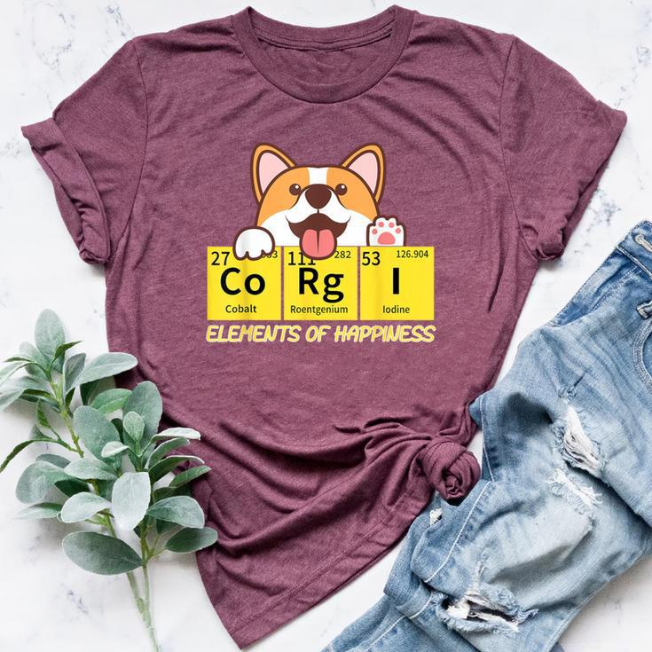 Corgi Elements Tab Of Happiness For Corgi Mom And Dad Bella Canvas T-shirt