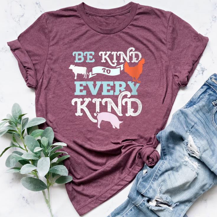 Cow Chicken Pig Support Kindness Animal Equality Vegan Bella Canvas T-shirt