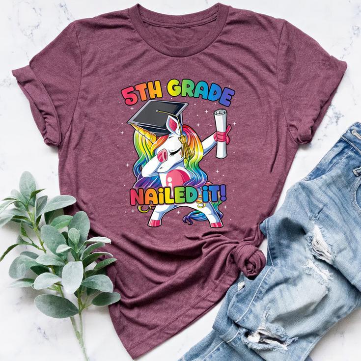 Dabbing 5Th Grade Unicorn Graduation Class Of 2021 Nailed It Bella Canvas T-shirt