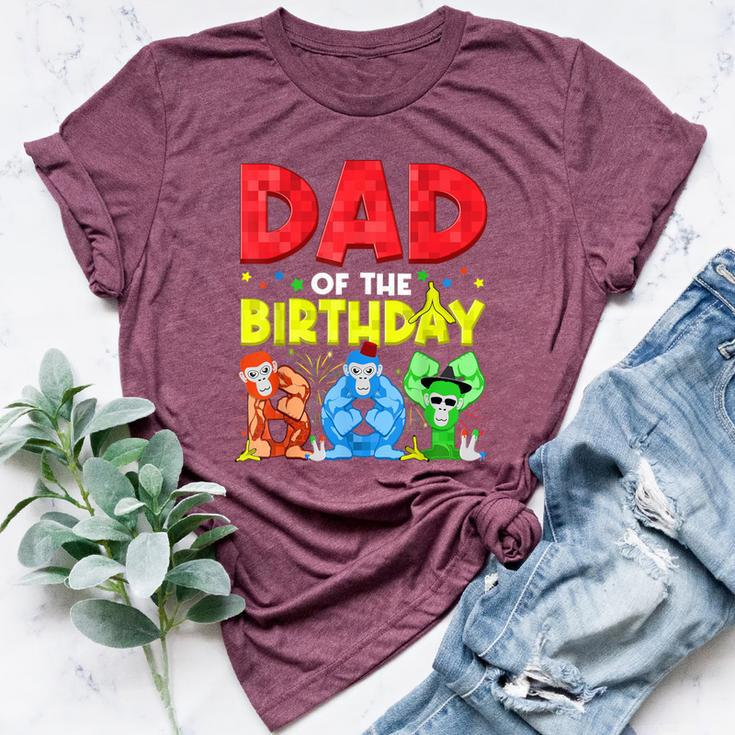 Dad And Mom Birthday Boy Gorilla Game Family Matching Bella Canvas T-shirt