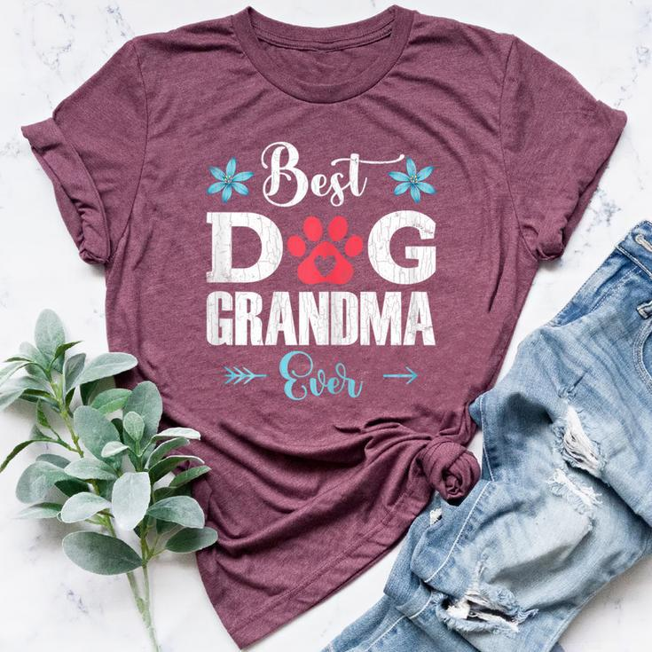 Dog Lover Best Dog Grandma Ever Dogs Owner Pet Animals Bella Canvas T-shirt