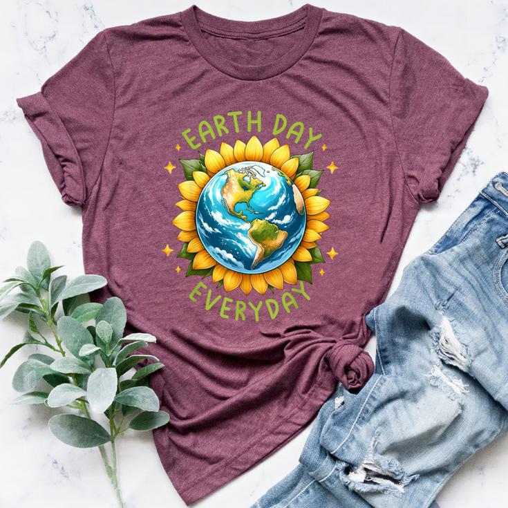 Earth Day Everyday Sunflower Environment Recycle Earth Day Bella Canvas T-shirt