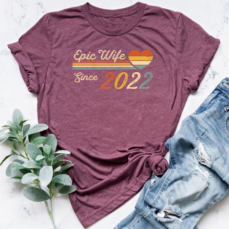 Epic Wife Since 2022 Vintage Wedding Anniversary Bella Canvas T-shirt