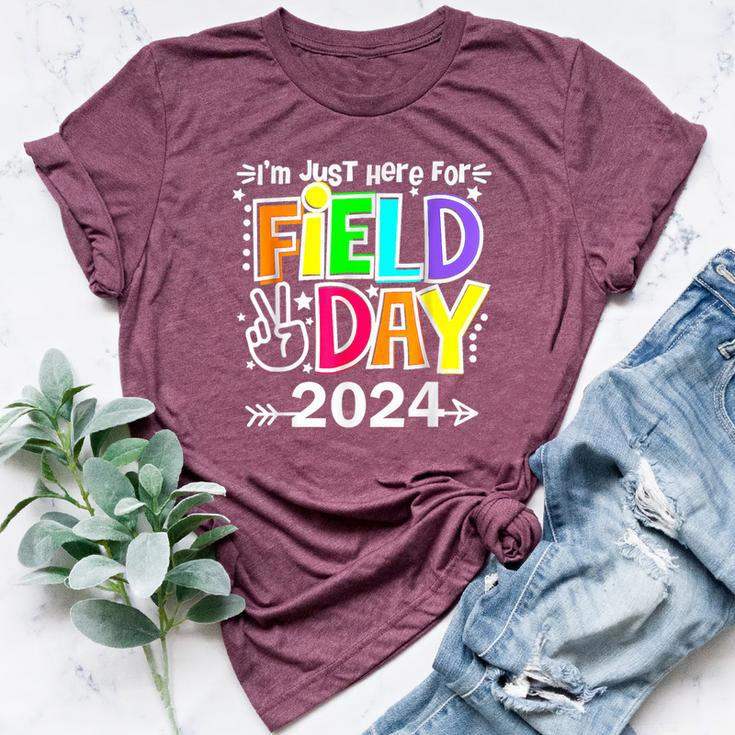 Field Day Teacher I'm Just Here For Field Day 2024 Bella Canvas T-shirt