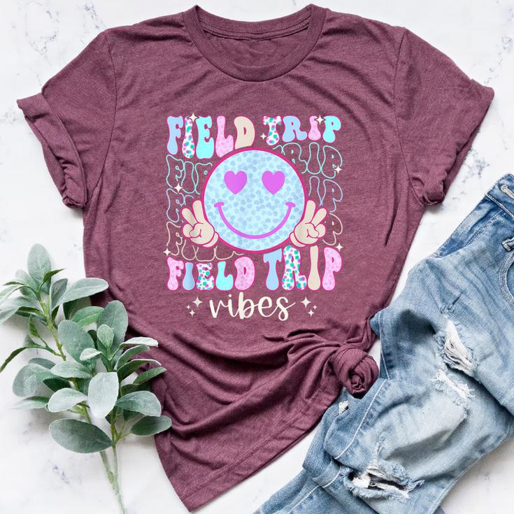 Field Day Field Trip Vibes Fun Day Groovy Teacher Student Bella Canvas T-shirt