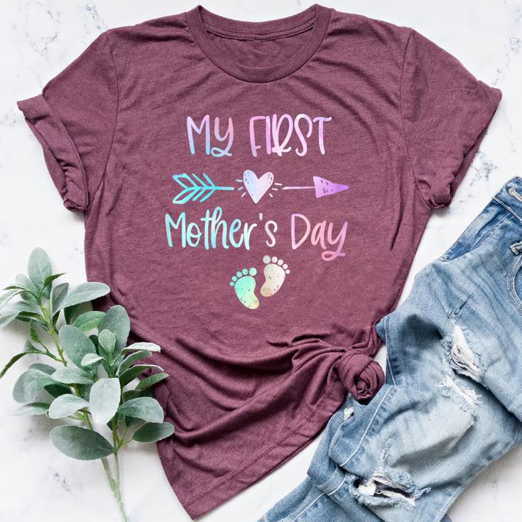My First Mother's Day For New Mom Mother Pregnancy Tie Dye Bella Canvas T-shirt