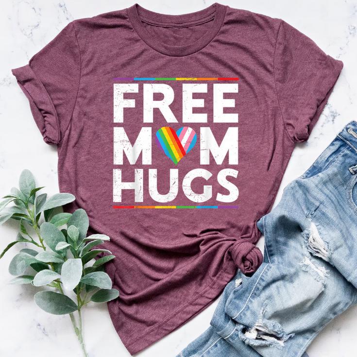 Free Mom Hugs Lgbt Pride Parades Rainbow Transgender Flag Bella Canvas T-shirt