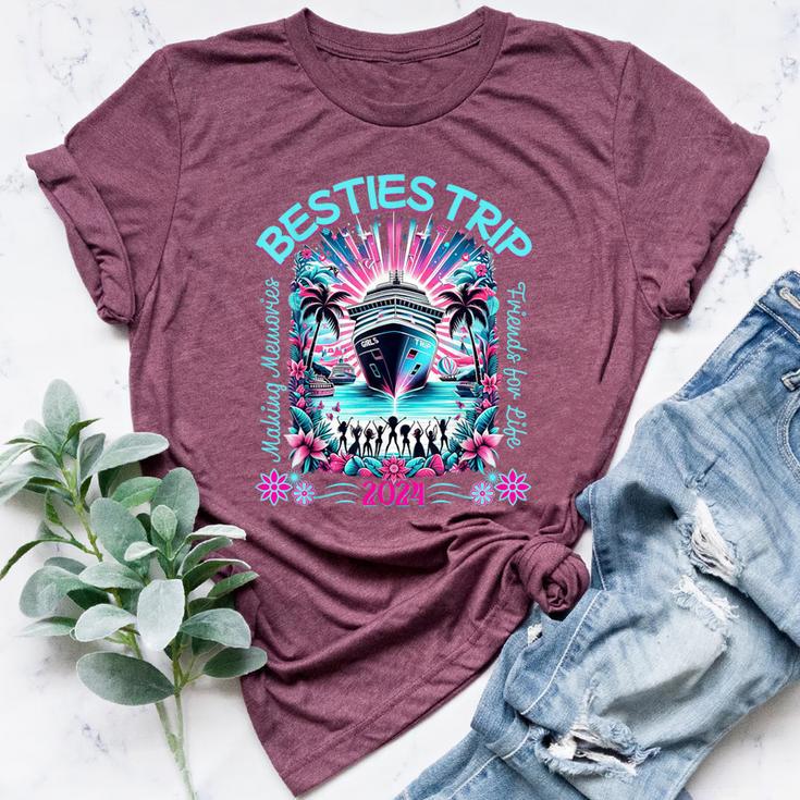 Fun Matching Girls Trip 2024 Besties Cruise 2024 Bella Canvas T-shirt