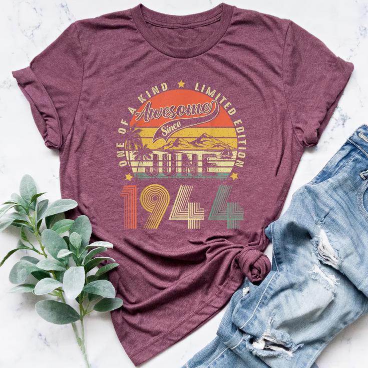 80 Years Old June 1944 Vintage 80Th Birthday Women Bella Canvas T-shirt