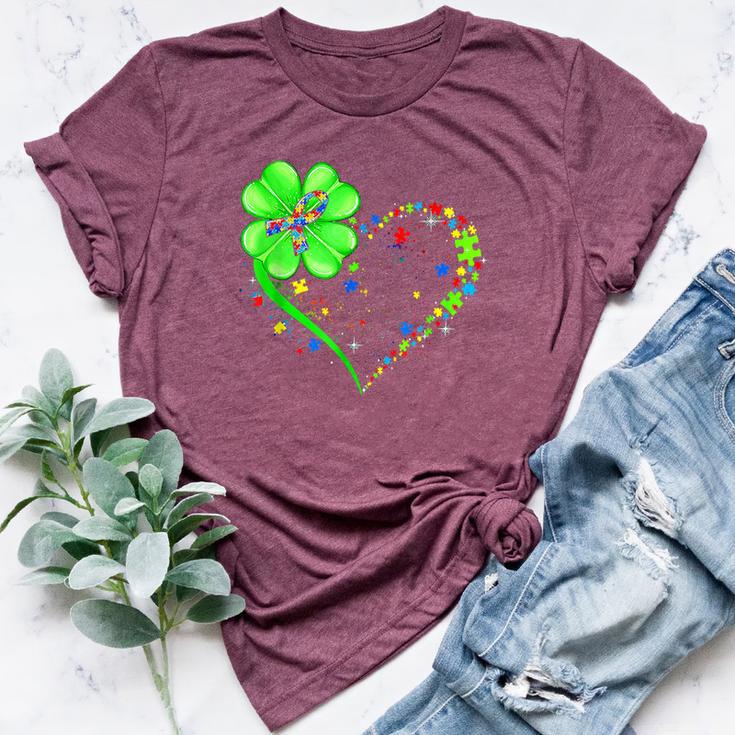 Autism Clover Autism Mom Boy St Patrick's Day Bella Canvas T-shirt