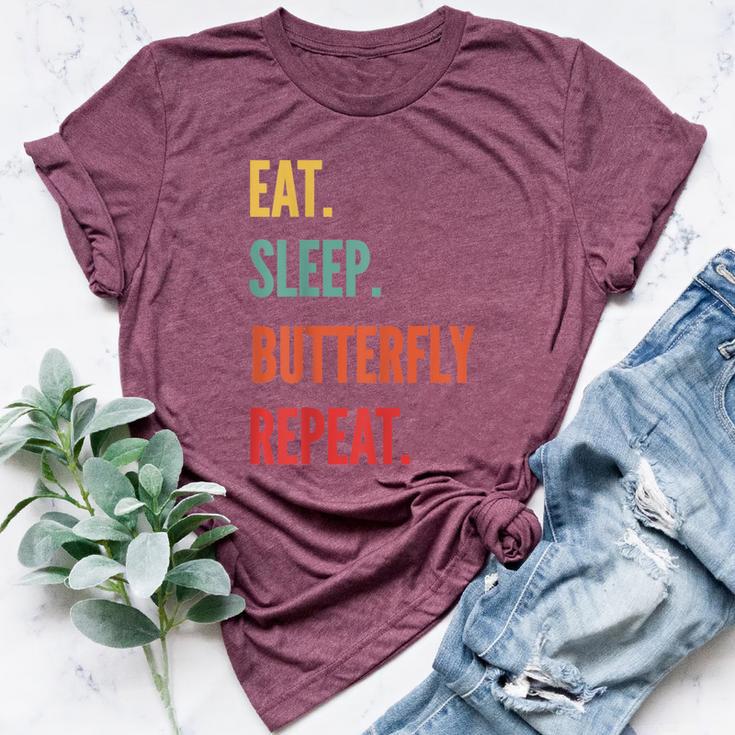 Butterfly Watching Eat Sleep Butterfly Watching Bella Canvas T-shirt