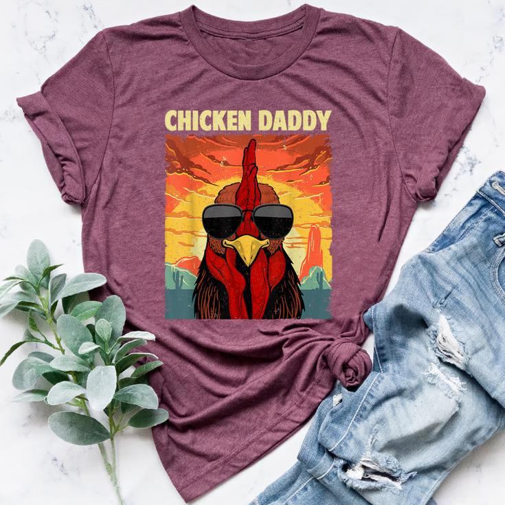 Chicken Daddy For Dad Farmer Chicken Lover Bella Canvas T-shirt