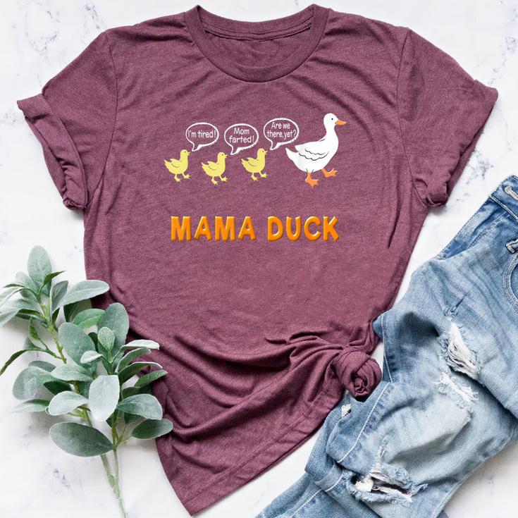 Mama DuckMom Of 3 Ducklings Mom Life Bella Canvas T-shirt