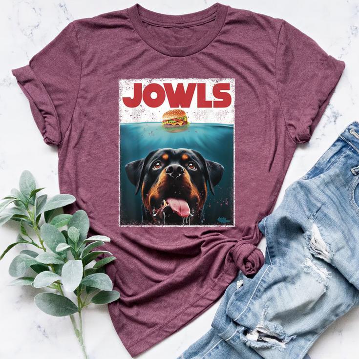 Rottie Rottweiler Jowls Burger Giant Tank Dog Mom Dad Bella Canvas T-shirt