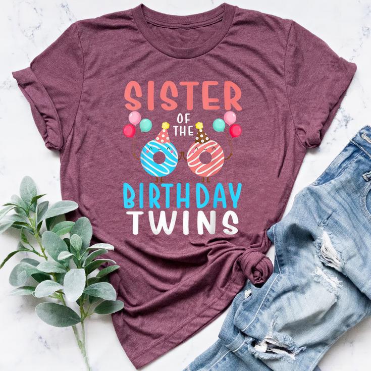 Sister Of The Birthday Twins Donut Bella Canvas T-shirt