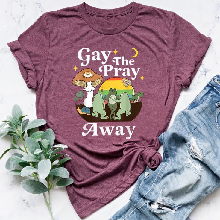 Gay The Pray Away Frog Rainbow Lgbt Gay Lesbian Pride Month Bella Canvas T-shirt