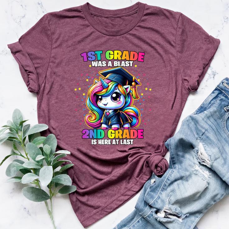 Graduation 1St Grade Was A Blast Unicorn Girls Grad Magical Bella Canvas T-shirt