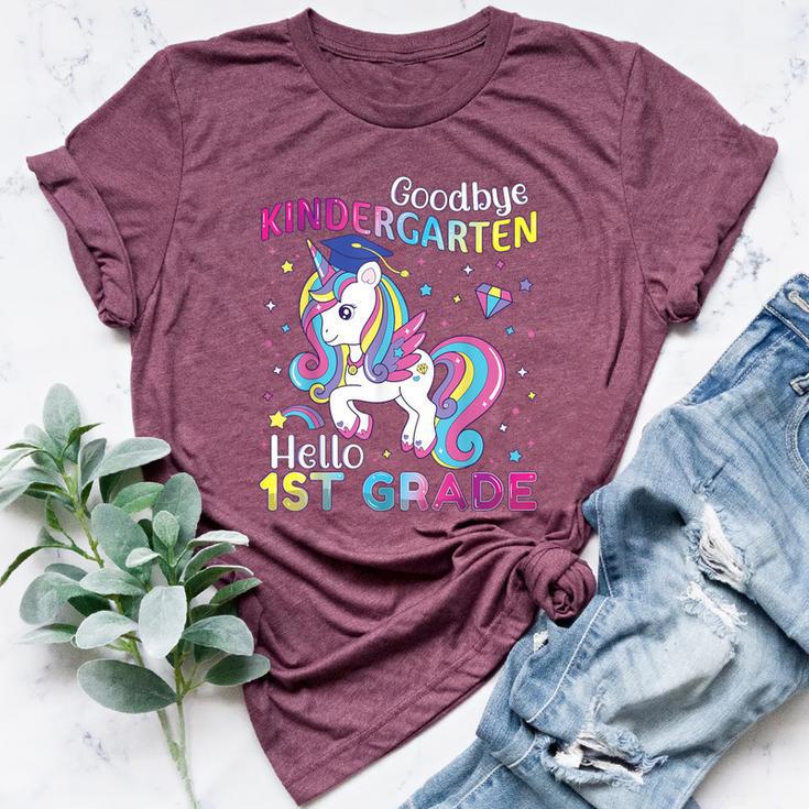 Graduation 2024 Goodbye Kindergarten Hello 1St Grade Unicorn Bella Canvas T-shirt