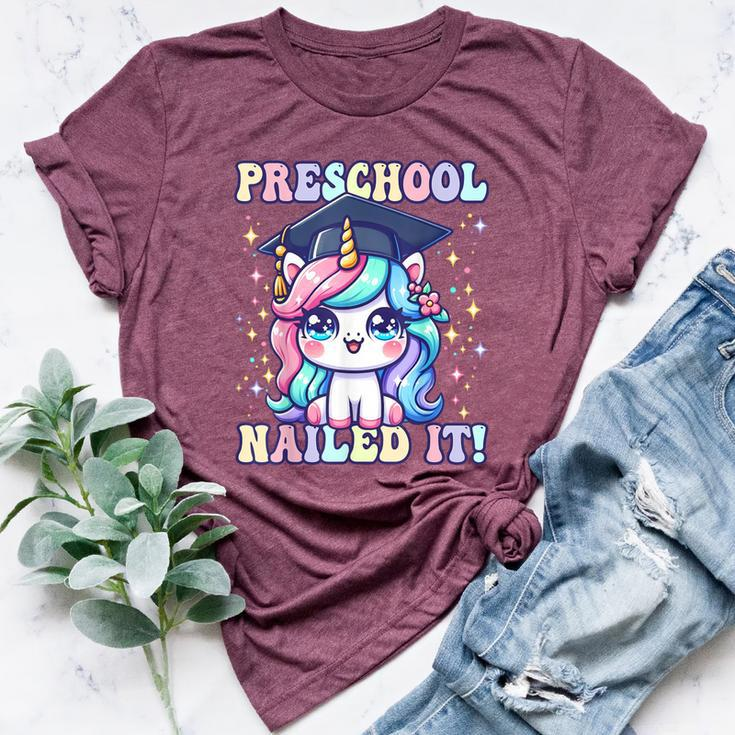 Graduation Preschool Unicorn Nailed It Pre-K Girls Grad Bella Canvas T-shirt
