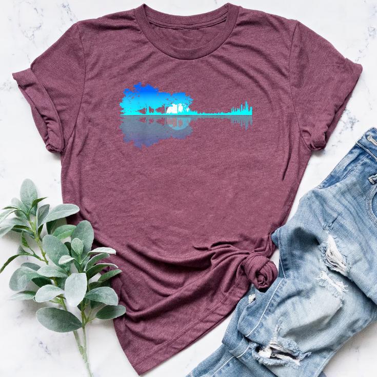 Guitar Lake Shadow Love Guitar Musician Outfit For Women Bella Canvas T-shirt