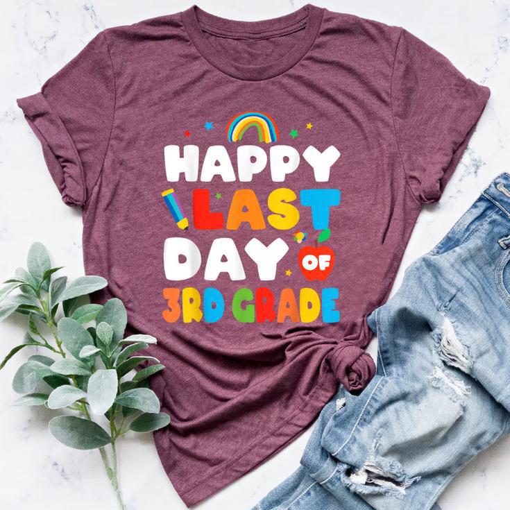 Happy Last Day Of 3Rd Grade Rainbow Teacher Student Bella Canvas T-shirt