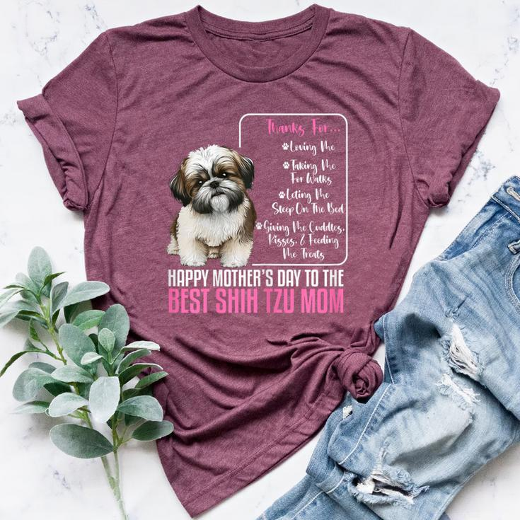 Happy Mother's Day To The Best Shih Tzu Mom Shih Tzu Mommy Bella Canvas T-shirt