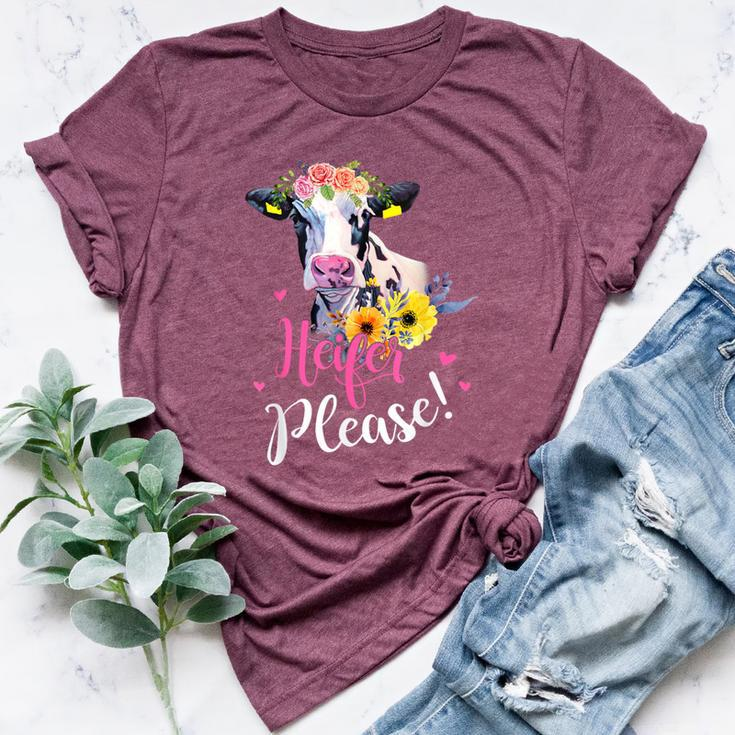 Heifer Please Farmer Cow Lovers Womens Bella Canvas T-shirt