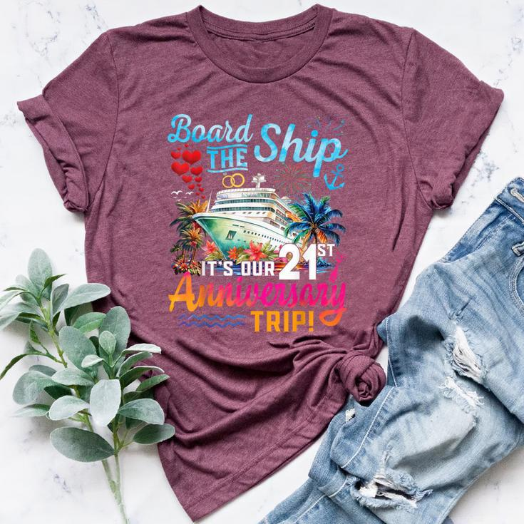 Husband Wife 21St Marriage Anniversary Cruise Ship Vacation Bella Canvas T-shirt