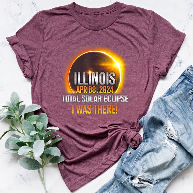 Illinois Solar Eclipse 2024 Usa Totality Bella Canvas T-shirt