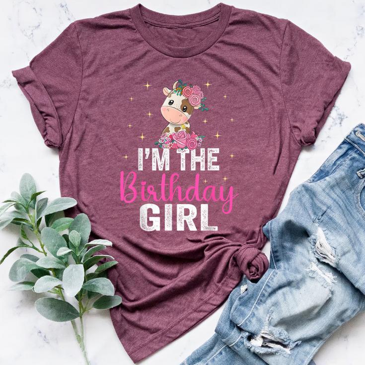 I'm The Birthday Girl Cow 1St Cow Birthday Girl Bella Canvas T-shirt