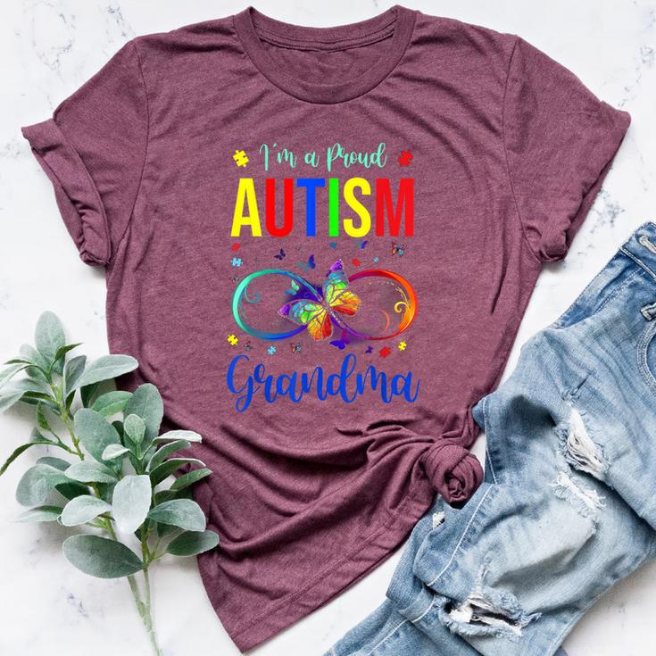 Infinity Im A Proud Grandma Autism Awareness Butterfly Bella Canvas T-shirt