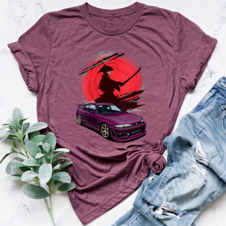 Jdm Skyline R33 Car Tuning Japan Samurai Drift Bella Canvas T-shirt