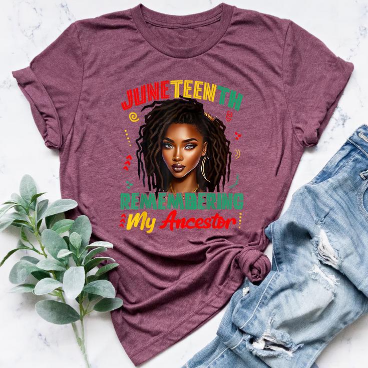 Junenth Remembering My Ancestor Freedom African Women Bella Canvas T-shirt