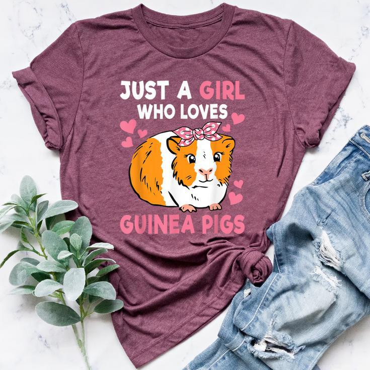 Just A Girl Who Loves Guinea Pigs Cute Guinea Pig Lover Bella Canvas T-shirt
