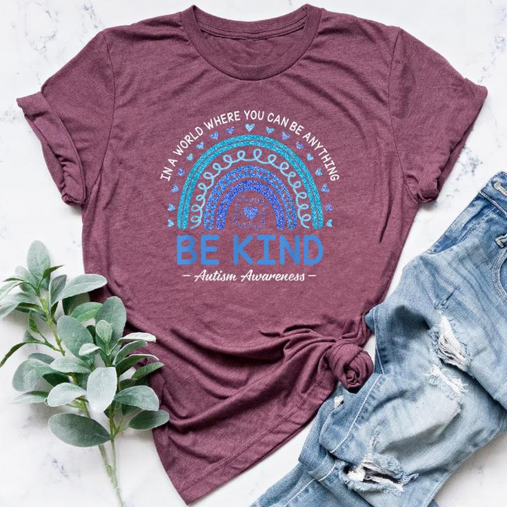 Be Kind Autism Awareness Month 2024 Rainbow Choose Kindness Bella Canvas T-shirt