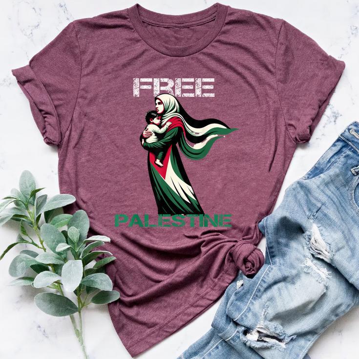 I Love Free Palestine Mother Children Gaza Strip Palestinian Bella Canvas T-shirt