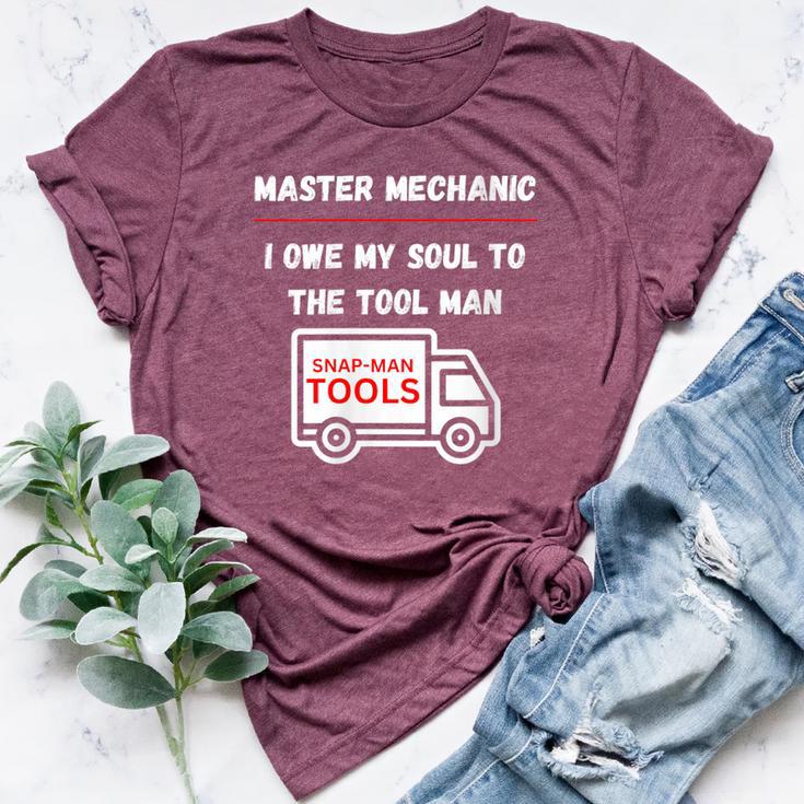 Master Mechanic I Owe My Soul Dad Mechanics Sarcastic Bella Canvas T-shirt