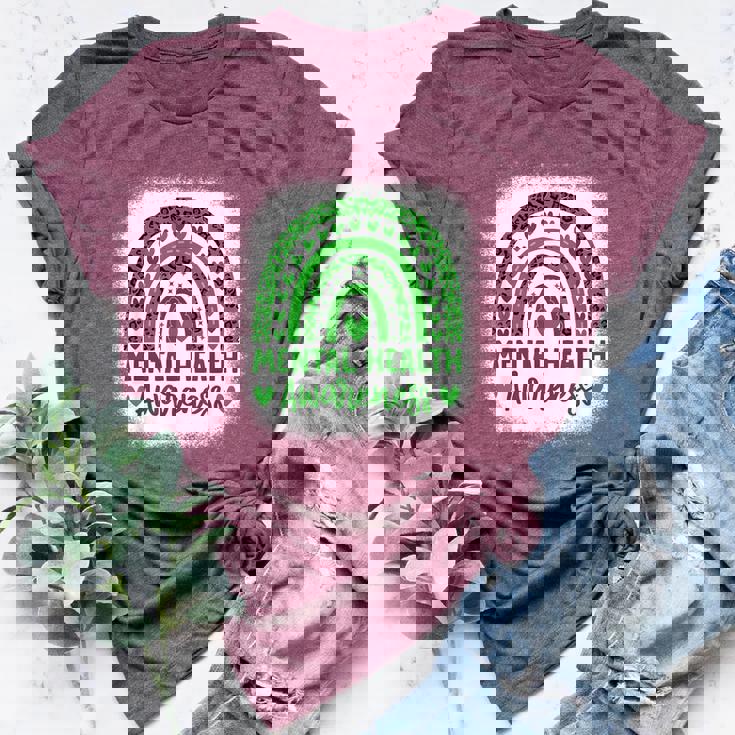 Mental Health Awareness Green Ribbon Mental Health Bella Canvas T-shirt