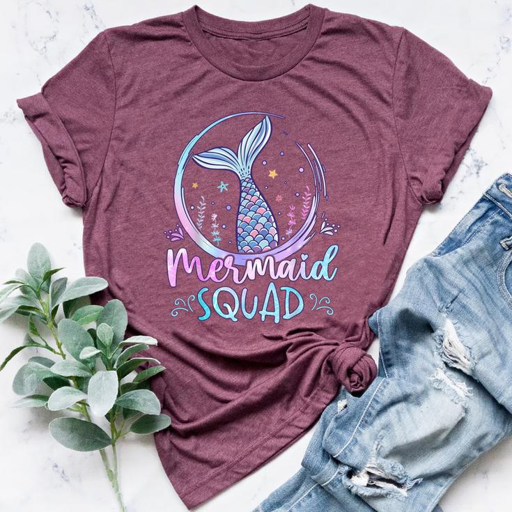 Mermaid Birthday Squad Party Girls Mermaid Bella Canvas T-shirt
