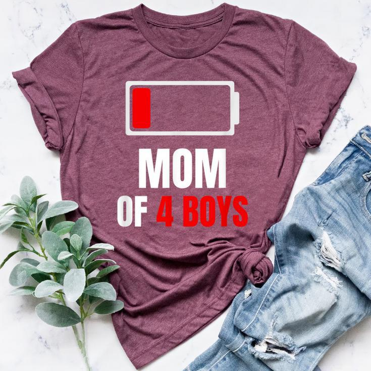 Mom Of 4 Boys Son For Bella Canvas T-shirt