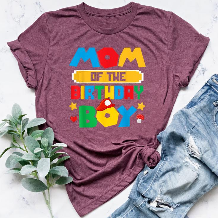 Mom Of The Birthday Boy Game Gaming Mom And Dad Family Bella Canvas T-shirt