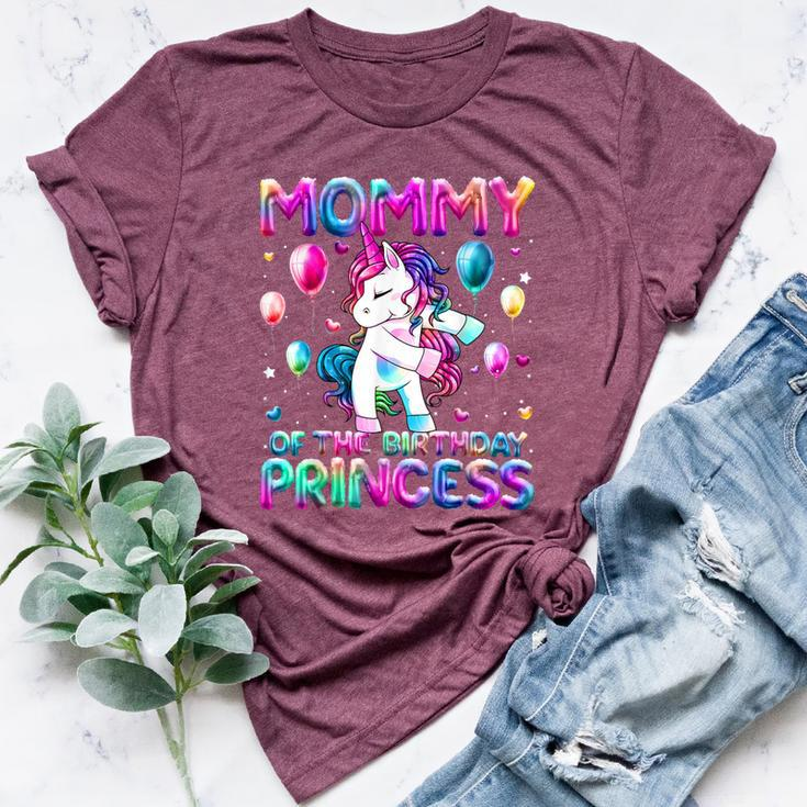 Mommy Of The Birthday Princess Girl Flossing Unicorn Mom Bella Canvas T-shirt