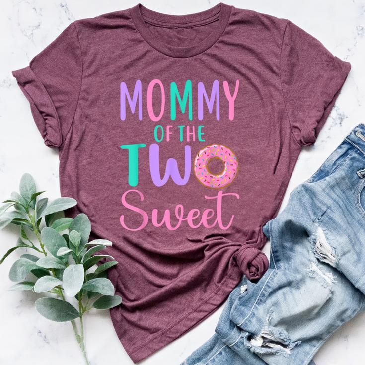 Mommy Of The Two Sweet Mom 2Nd Birthday Girl Donut Party Bella Canvas T-shirt