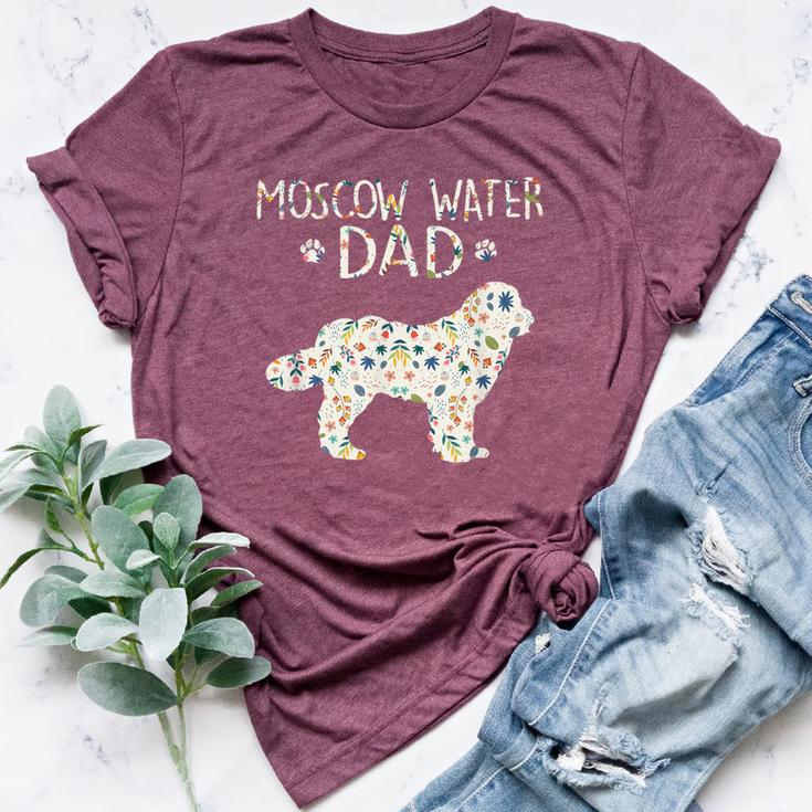 Moscow Water Dad Floral Dog Lover Bella Canvas T-shirt