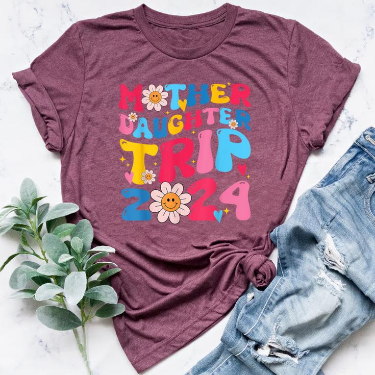 Mother Daughter Trip 2024 Family Vacation Mom Daughter Retro Bella Canvas T-shirt