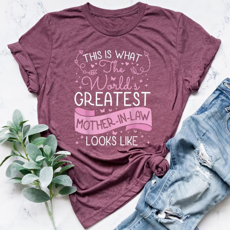 Mother In Law From Daughter In Law World Greatest Bella Canvas T-shirt