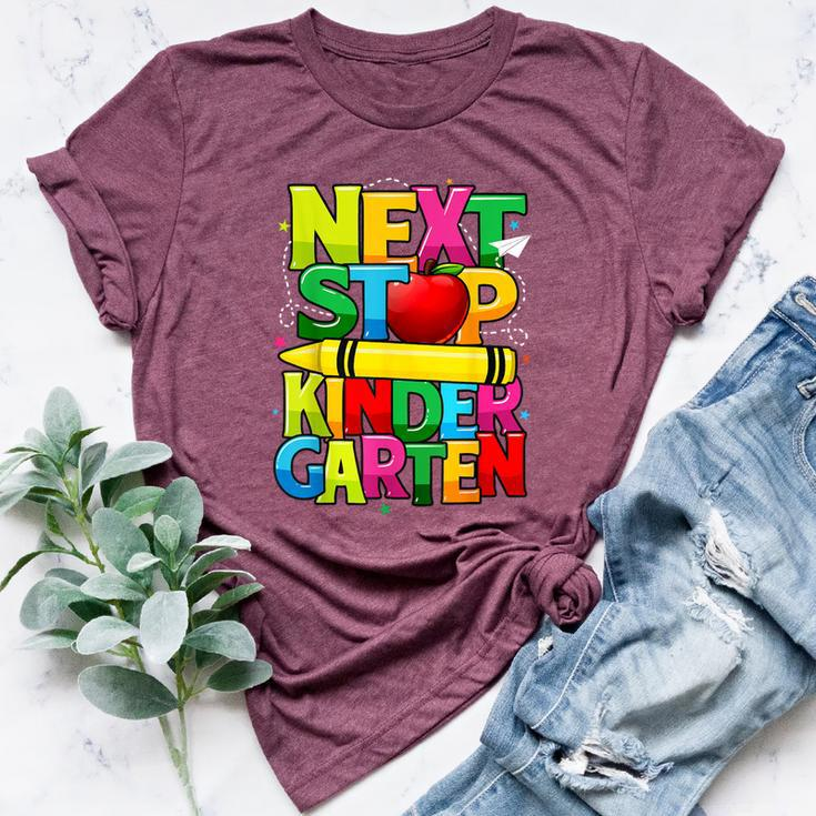 Next Stop Kindergarten Preschool Graduation 2023 Boys Girls Bella Canvas T-shirt