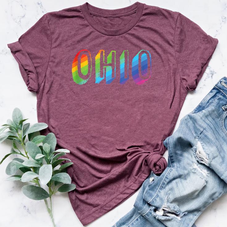 Ohio Lgbtq Pride Rainbow Pride Flag Bella Canvas T-shirt