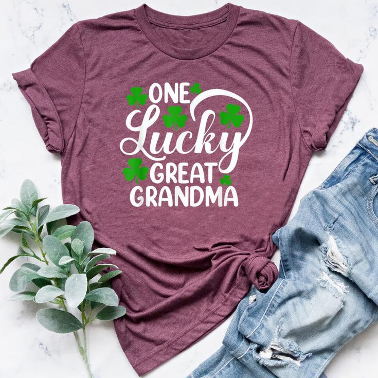 One Lucky Great Grandma St Patrick's Day Shamrocks Bella Canvas T-shirt
