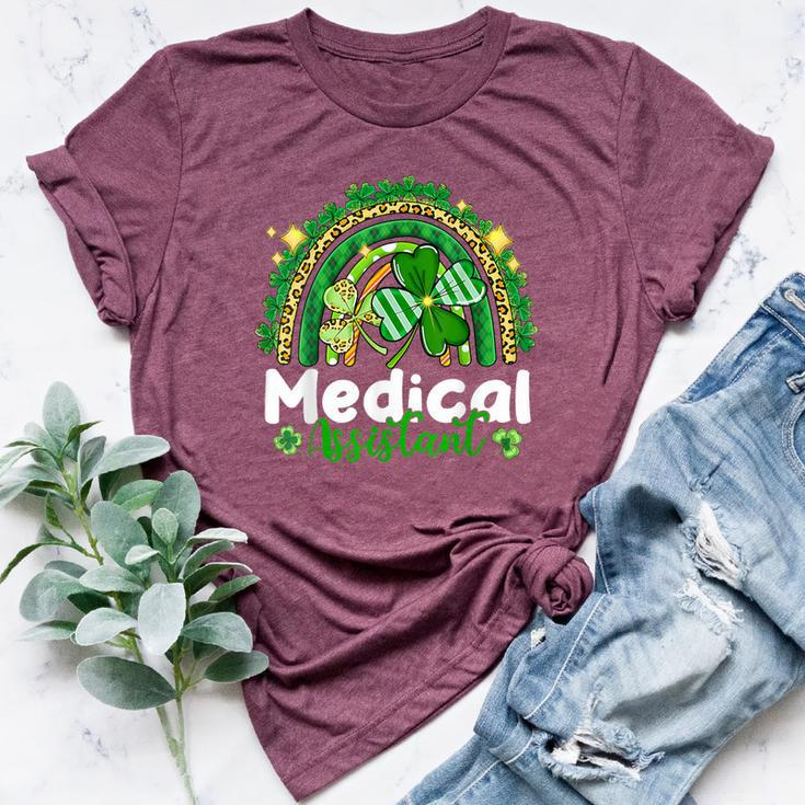 One Lucky Medical Assistant Rainbow St Patrick's Day Bella Canvas T-shirt